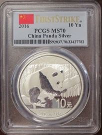2016 China 1 oz silver proof MS70
