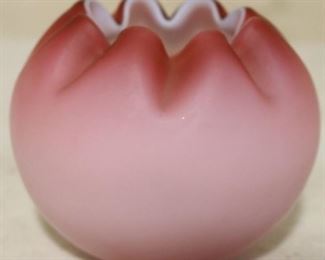 Pink satin vase