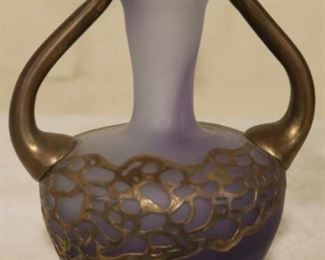 Overlay handled vase