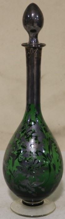 Silver overlay decanter
