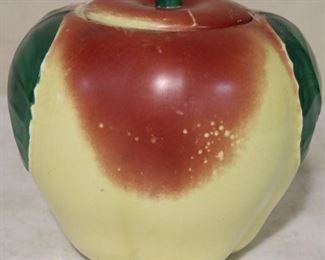 Apple shaped cookie jar