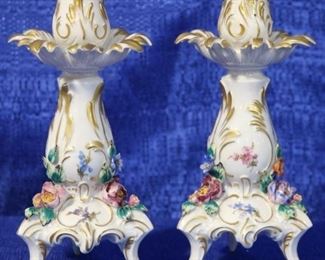 Dresden Porcelain candle sticks