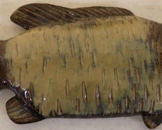 Pottery fish wall hanger