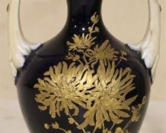Gold painted handled vase