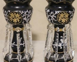 Enamel painted mantle lustres