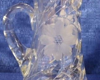 Cut glass pitcher
