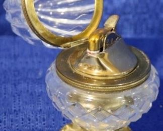 Cut glass egg lighter