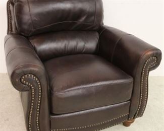 Leather Italia nail head arm chair