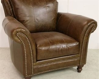 Leather Italia nail head arm chair