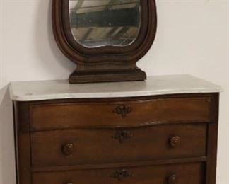 Victorian marble top dresser w/ mirror