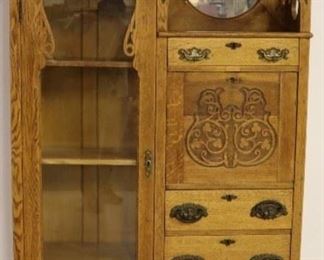 Carved oak side by side