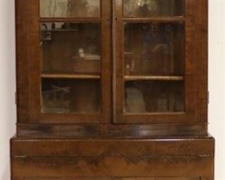 Victorian bookcase top secretary