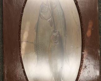 Oak frame with trout