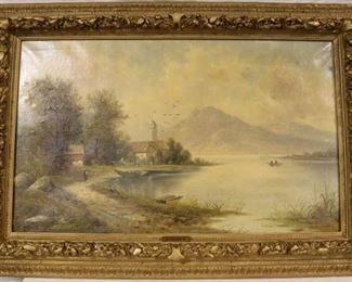 Large artist signed oil on canvas