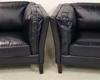 Blue Leather Lazzaro chairs