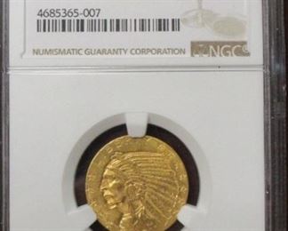 1911 $5 gold indian