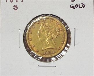 1899S $5 gold Liberty