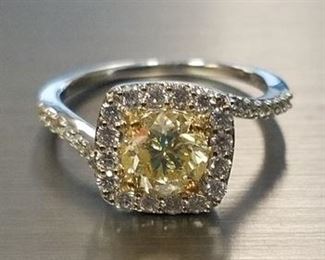 18K Yellow diamond ring App $12,500