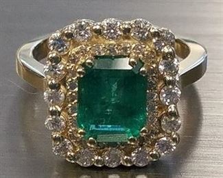 14K Emerald & diamond ring App $5,830
