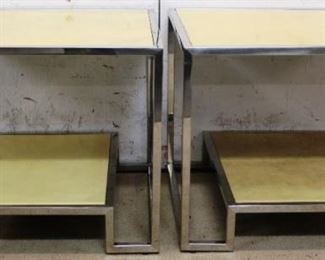 Pair Modern History vellum tables