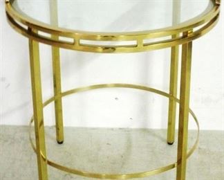 Brass & glass table by Alden Parkes