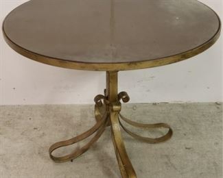 Round gold table