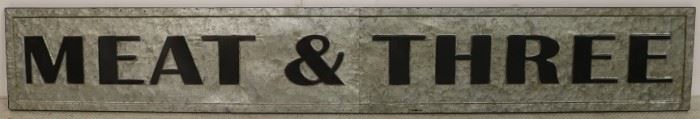 Galvanized sign