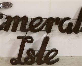 Metal Emerald Isle sign
