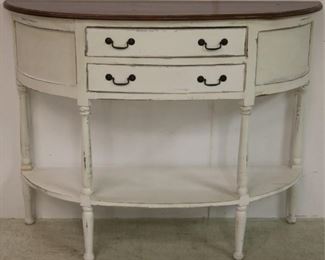 Painted demilune console