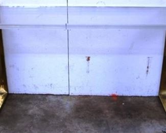 Modern History acrylic slab console