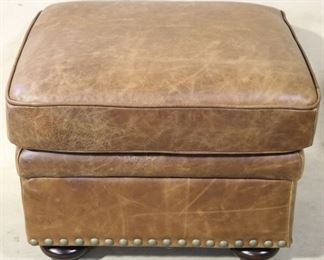 Lazzaro leather ottoman