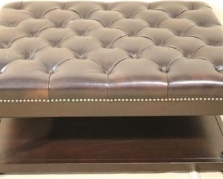 Lazzaro leather ottoman