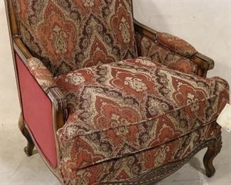 Upholstered French arm chair