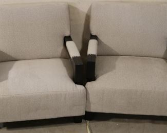 Upholstered Lazzaro arm chairs