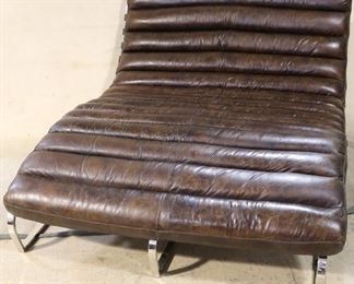 Lazzaro double chaise lounge in leather