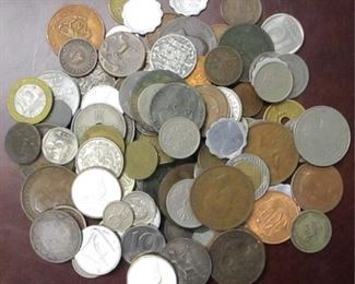 Assorted foreign coins