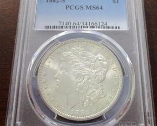 1882-S Graded MS64 silver dollar
