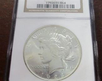 1923 Graded MS63 silver dollar