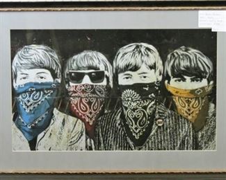 Beatles bandanas by graffiti artist Banksy