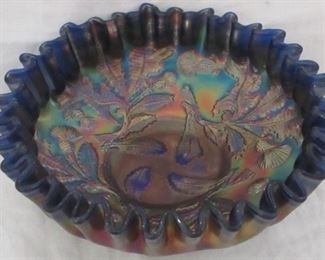 Thistle carnival glass bowl
