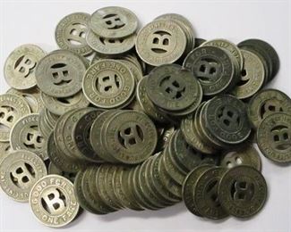 Bag of 100 bus tokens