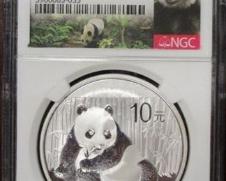2015 China 1 oz silver proof MS70