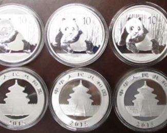 China 1 oz Silver proofs