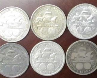 1893 Columbian Exposition Halves