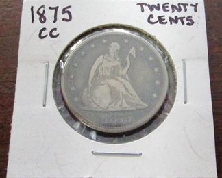 1875 Carson City 20 Cent piece