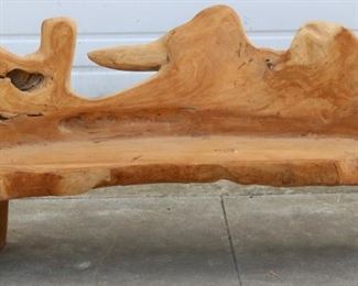 Teak drift wood bench