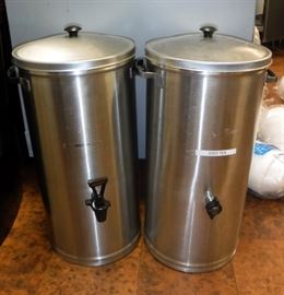 Brewmatic 2 Gallon Stainless Steel Drink Service Dispensers Qty.2