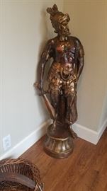 3 ft. stone Conquistador statue