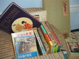 Large collection of vintage Japanese books, children study books, art and flower arranging, and many signed by author