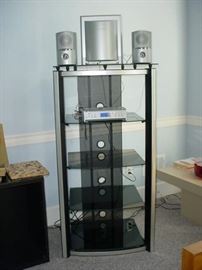 Very nice metal stereo or entertainment cabinet